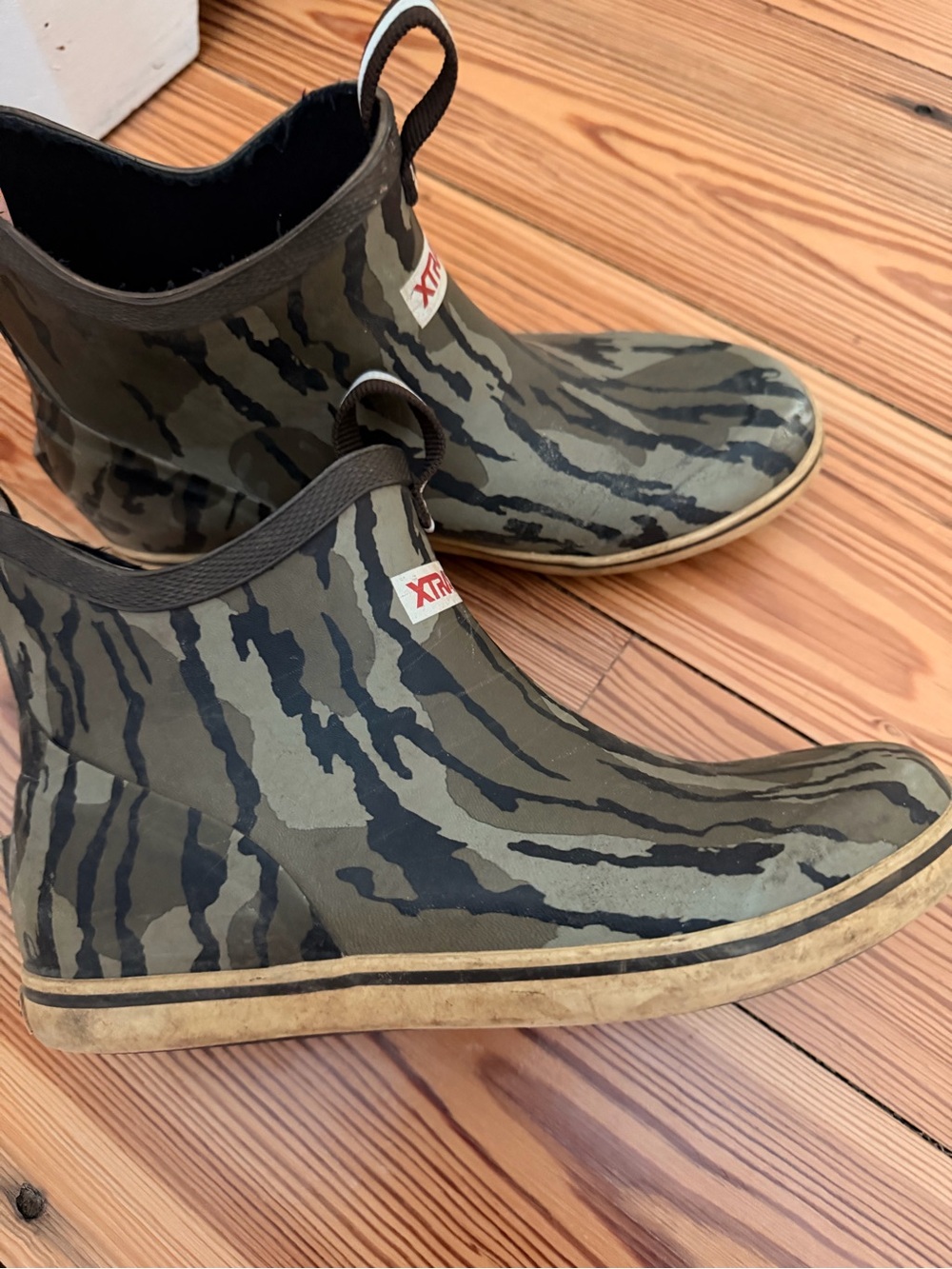Kids Waterproof Ankle Boots — Olive Green Camo